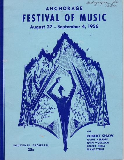 Program cover of first AFM concert